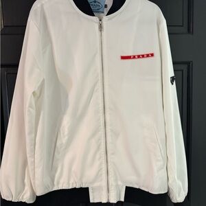 Prada Ivory Jacket with Black Trim
